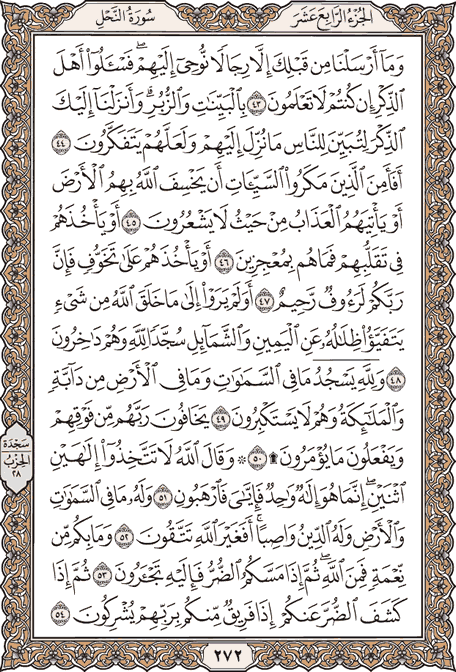 صفحة 272 من المصحف الشريف