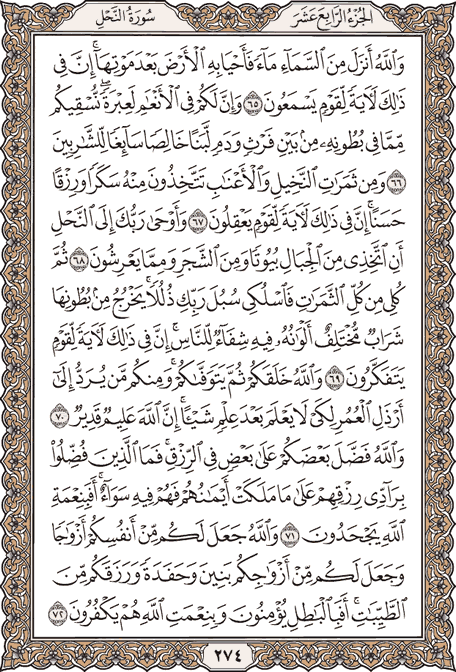 صفحة 274 من المصحف الشريف