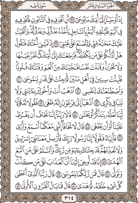 صفحة 314 من المصحف الشريف
