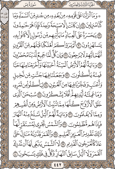 صفحة 442 من المصحف الشريف